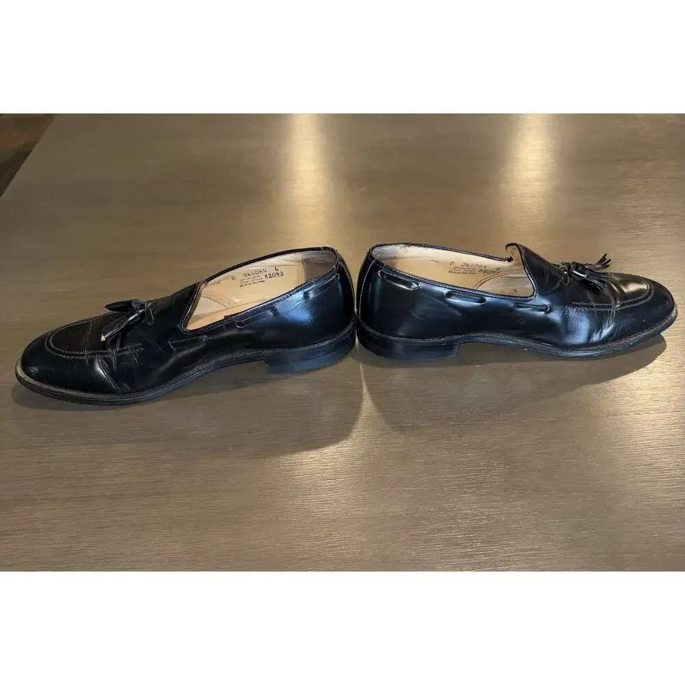 American Gentleman Black Leather Tassel Loafers Men’s Size 9.5 D USA
